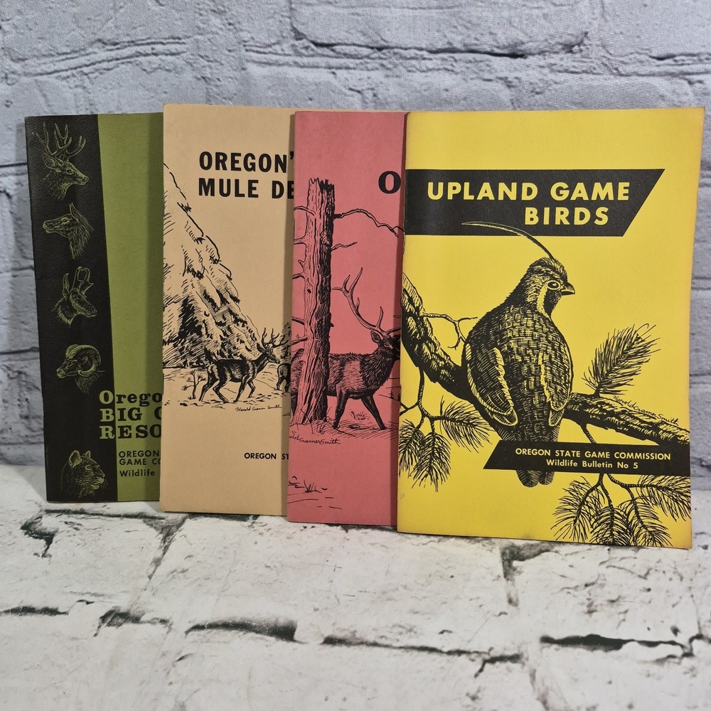 Oregon State Game Commission‎ Wildlife Bulletin Booklets Lot Of 4 Vintage 70's